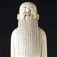 Chinese Ivory Scholar Figure 19th Century