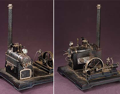 Doll steam engine model, 1925 before treatment